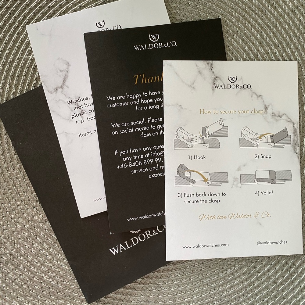 NWT/NIB Waldor & Co. ladies “Delight 32 Chelsea” 22 carat gold-plated SS watch - Picture 12 of 13
